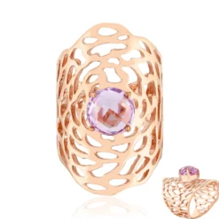 Lavendel-Amethyst-Silberring