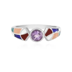 Lavendel-Amethyst-Silberring