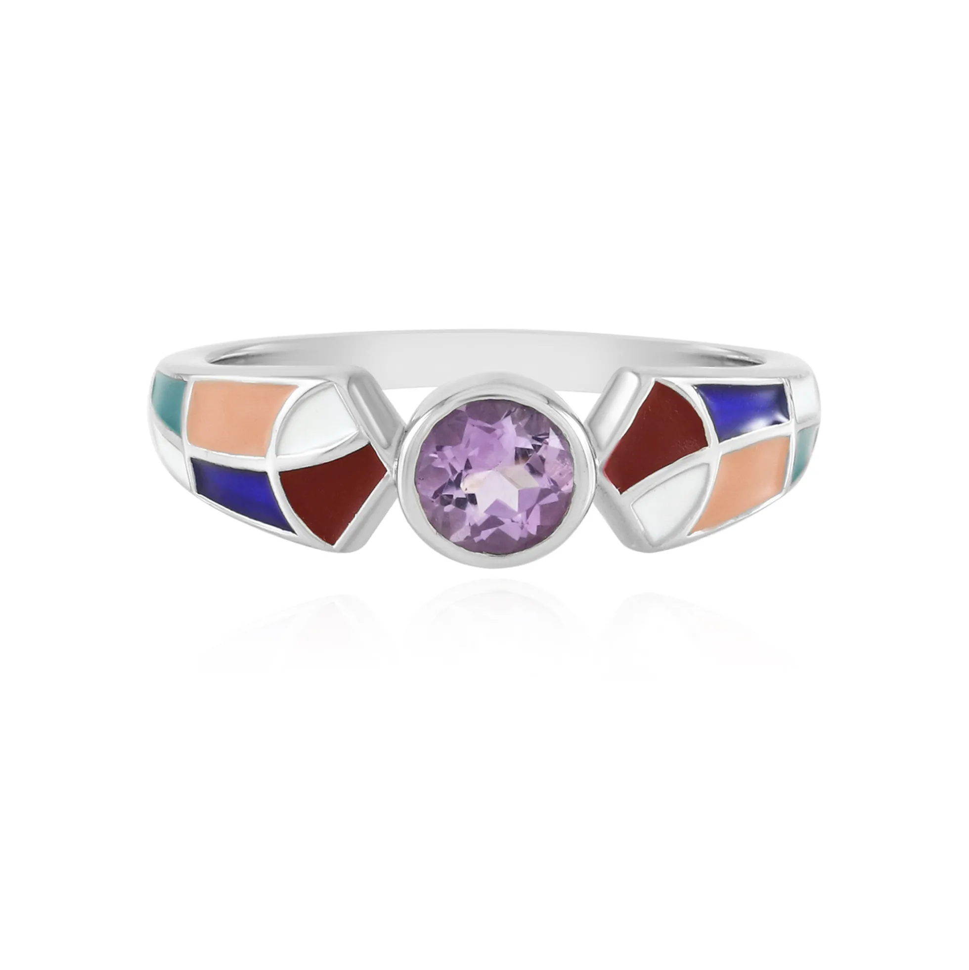 Lavendel-Amethyst-Silberring