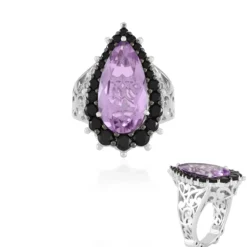 Lavendel-Amethyst-Silberring
