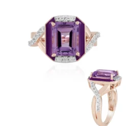 Lavendel-Amethyst-Silberring