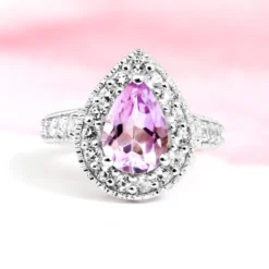 Lavendel-Amethyst-Silberring