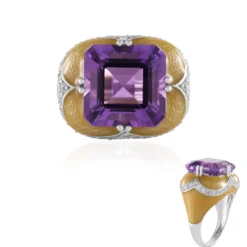 Lavendel-Amethyst-Silberring
