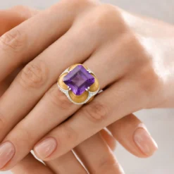 Lavendel-Amethyst-Silberring