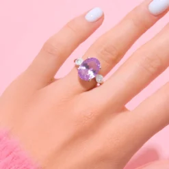 Lavendel-Amethyst-Silberring