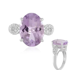 Lavendel-Amethyst-Silberring