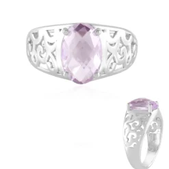 Lavendel-Amethyst-Silberring