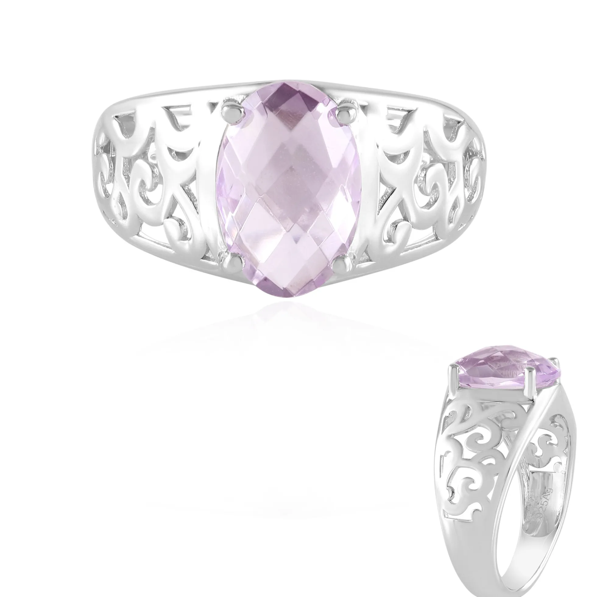 Lavendel-Amethyst-Silberring