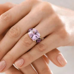 Lavendel-Amethyst-Silberring