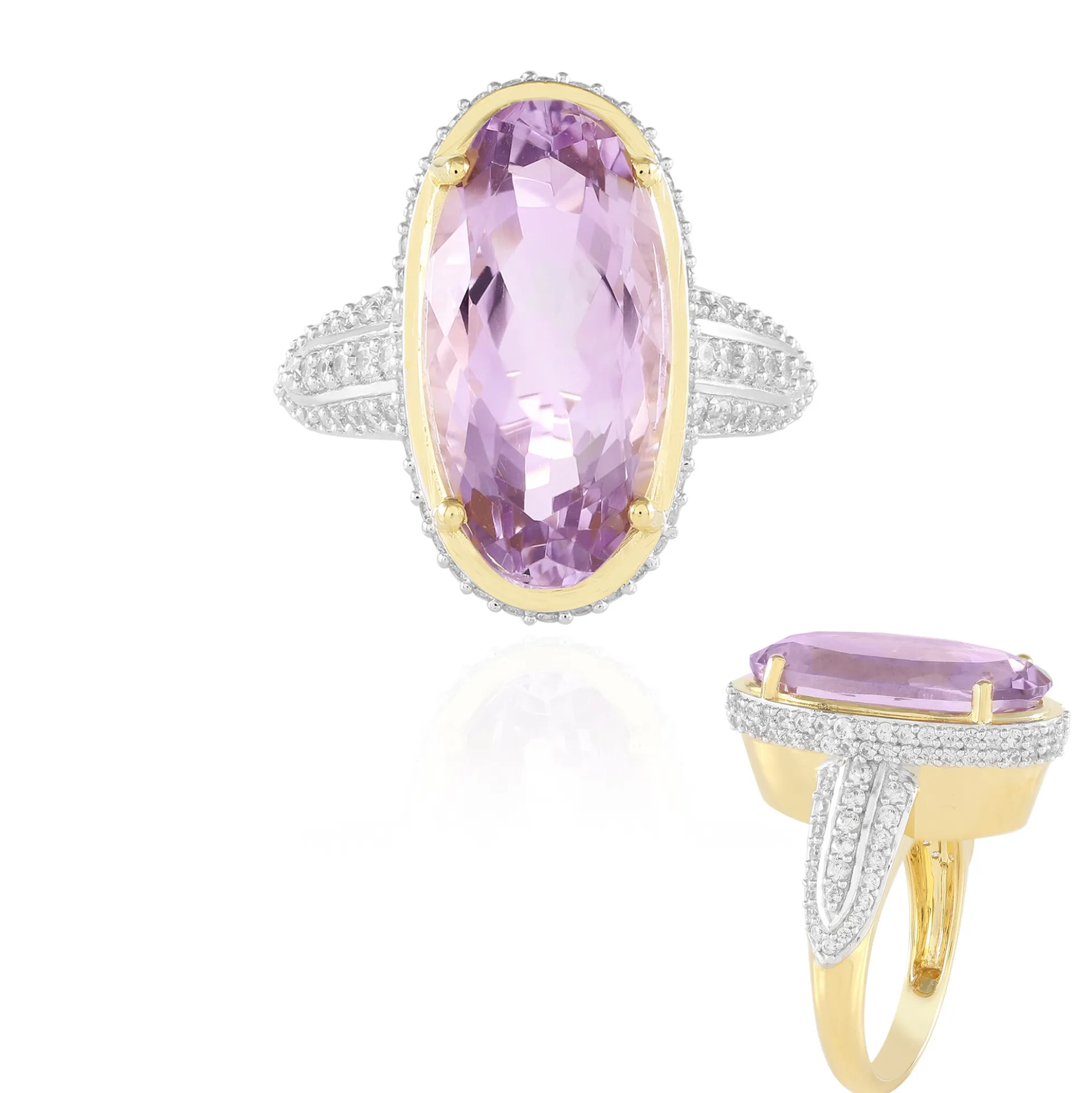Lavendel-Amethyst-Silberring