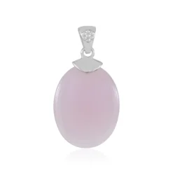 Lavendel-Chalzedon-Silberanhänger