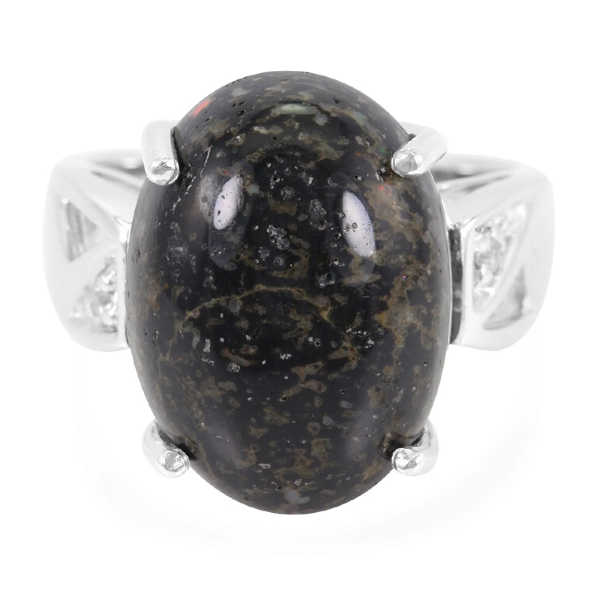 Leoparden-Opal-Silberring