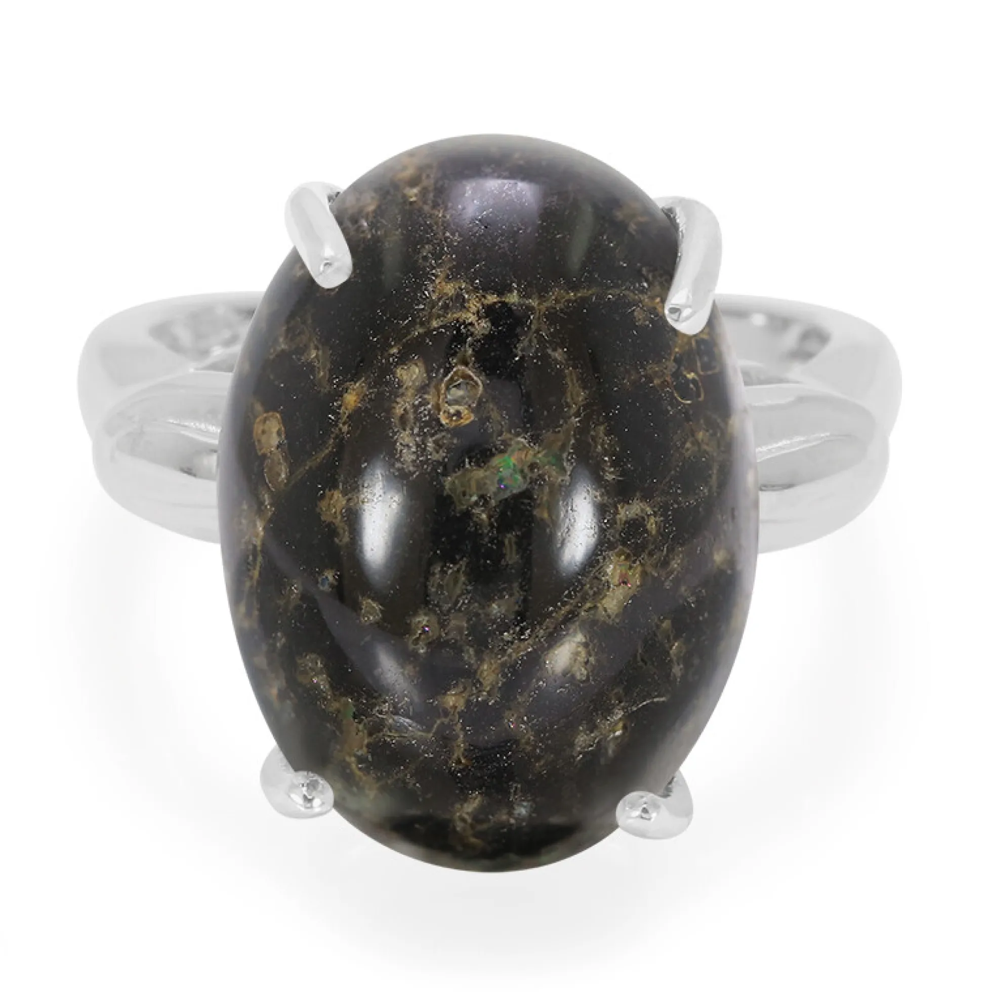Leoparden-Opal-Silberring