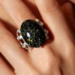 Leoparden-Opal-Silberring