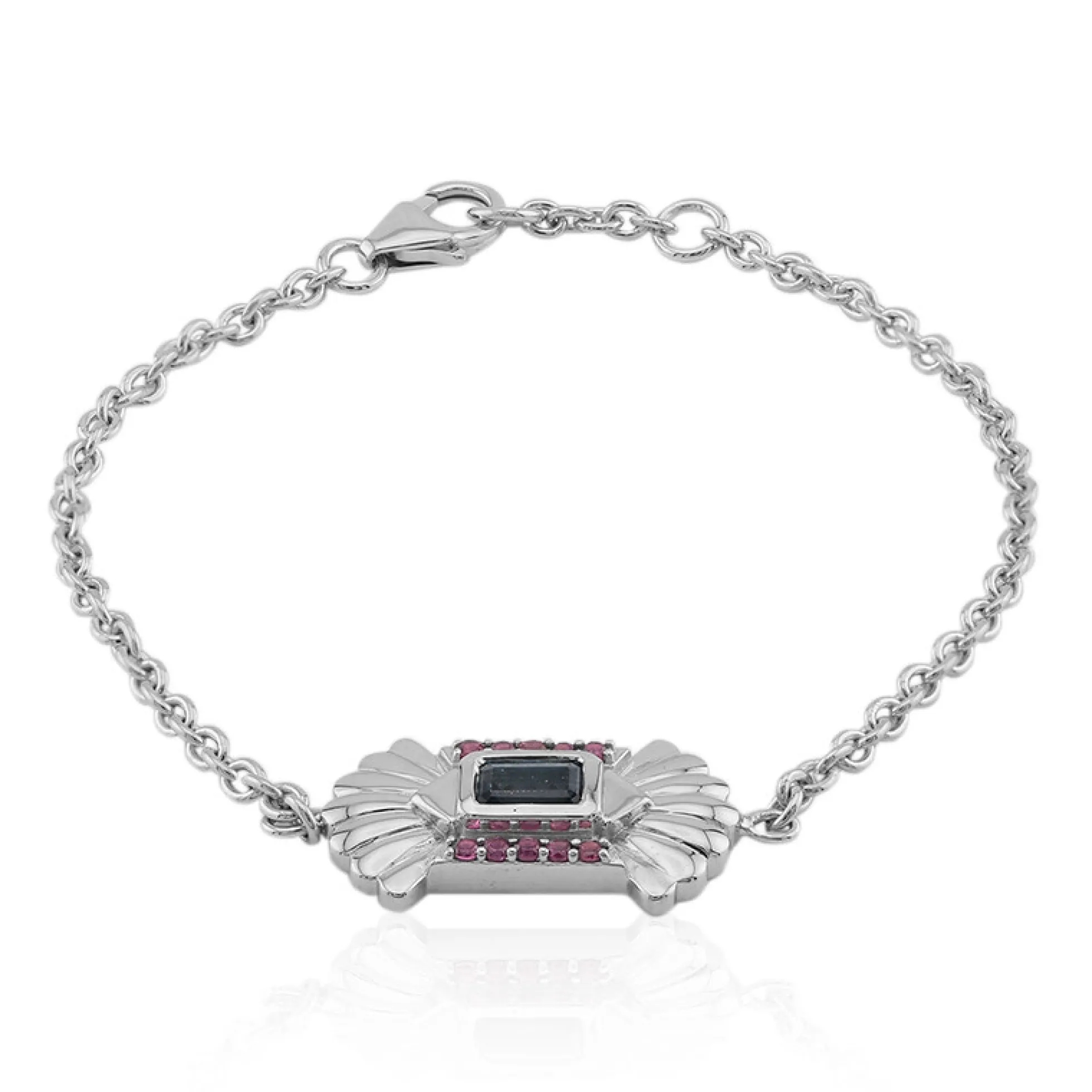 Londonblauer Topas-Silberarmband