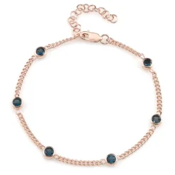 Londonblauer Topas-Silberarmband
