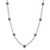 Londonblauer Topas-Silbercollier