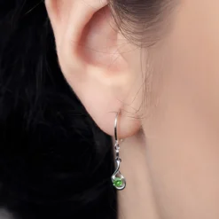 Madagaskar-Demantoid-Silberohrringe
