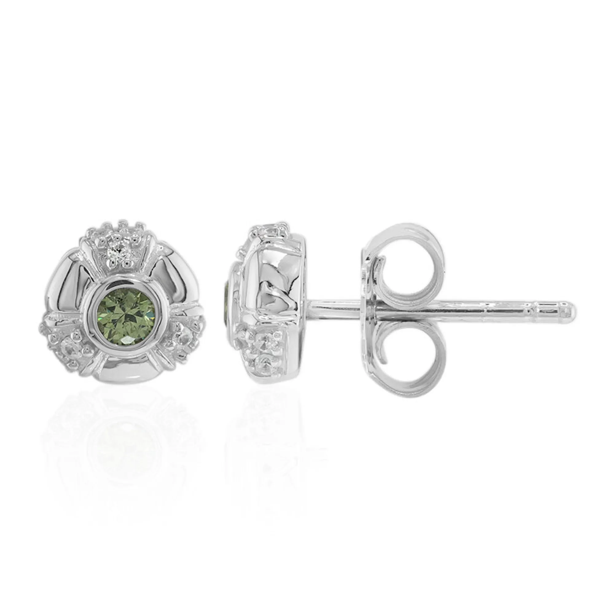 Madagaskar-Demantoid-Silberohrringe