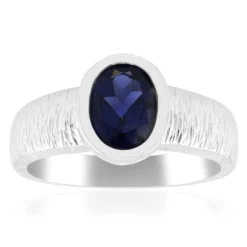 Madagaskar-Iolith-Silberring