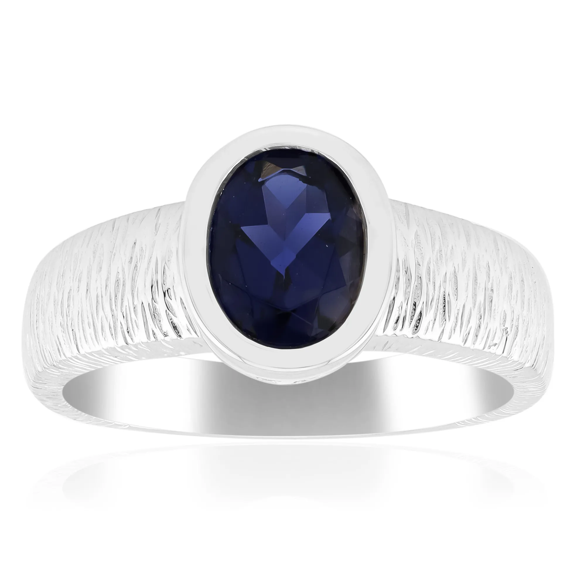 Madagaskar-Iolith-Silberring