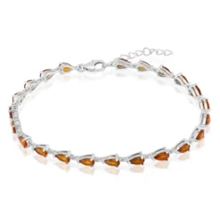 Madeira-Citrin-Silberarmband