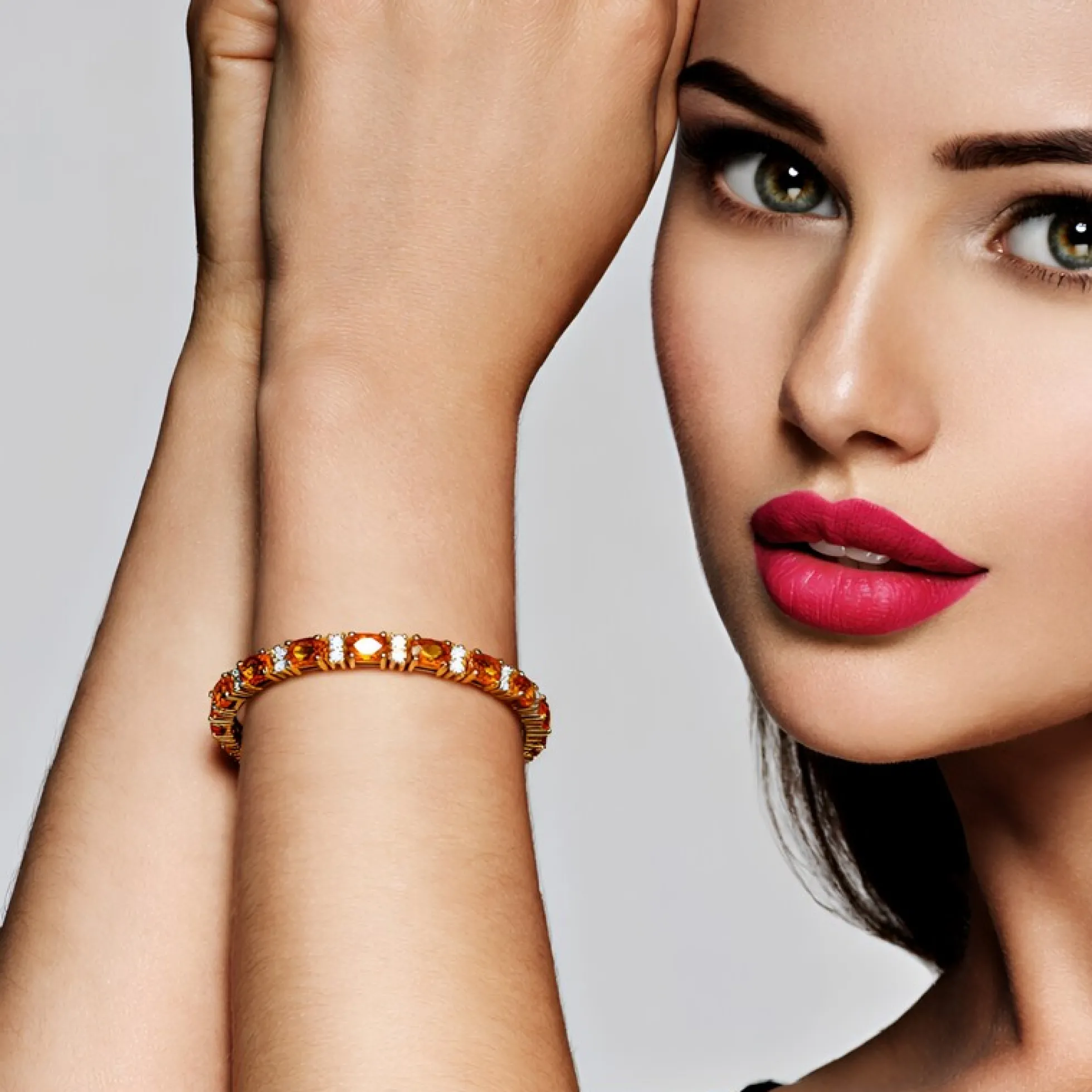 Madeira-Citrin-Silberarmband