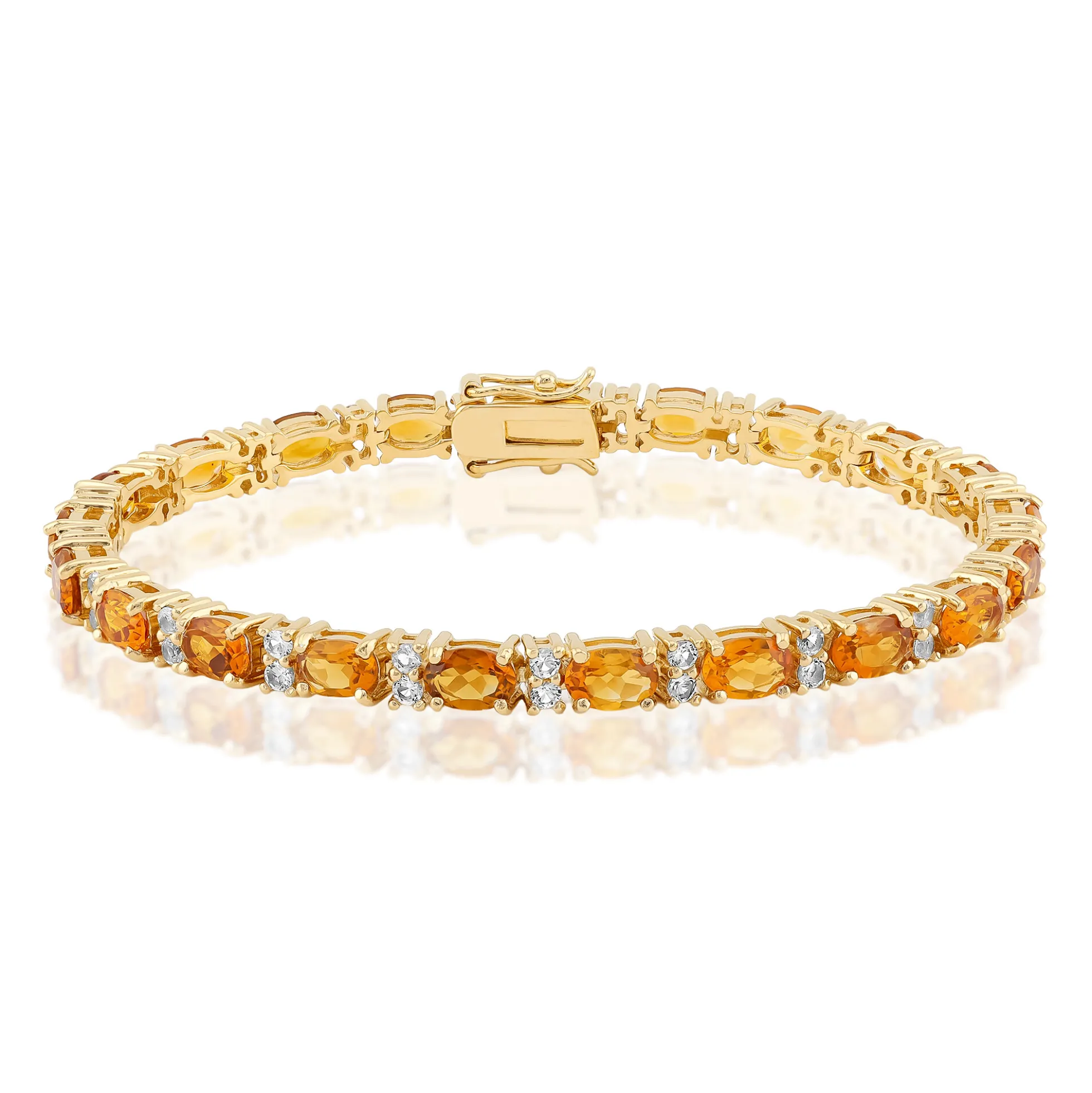 Madeira-Citrin-Silberarmband