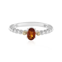 Madeira-Citrin-Silberring mit Gold