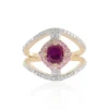 Magenta-Granat-Goldring