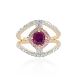 Magenta-Granat-Goldring