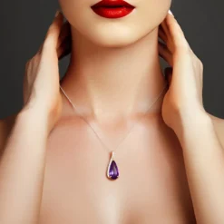 Marokkanischer Amethyst-Silberanhänger