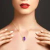 Marokkanischer Amethyst-Silbercollier