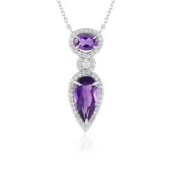 Marokkanischer Amethyst-Silbercollier