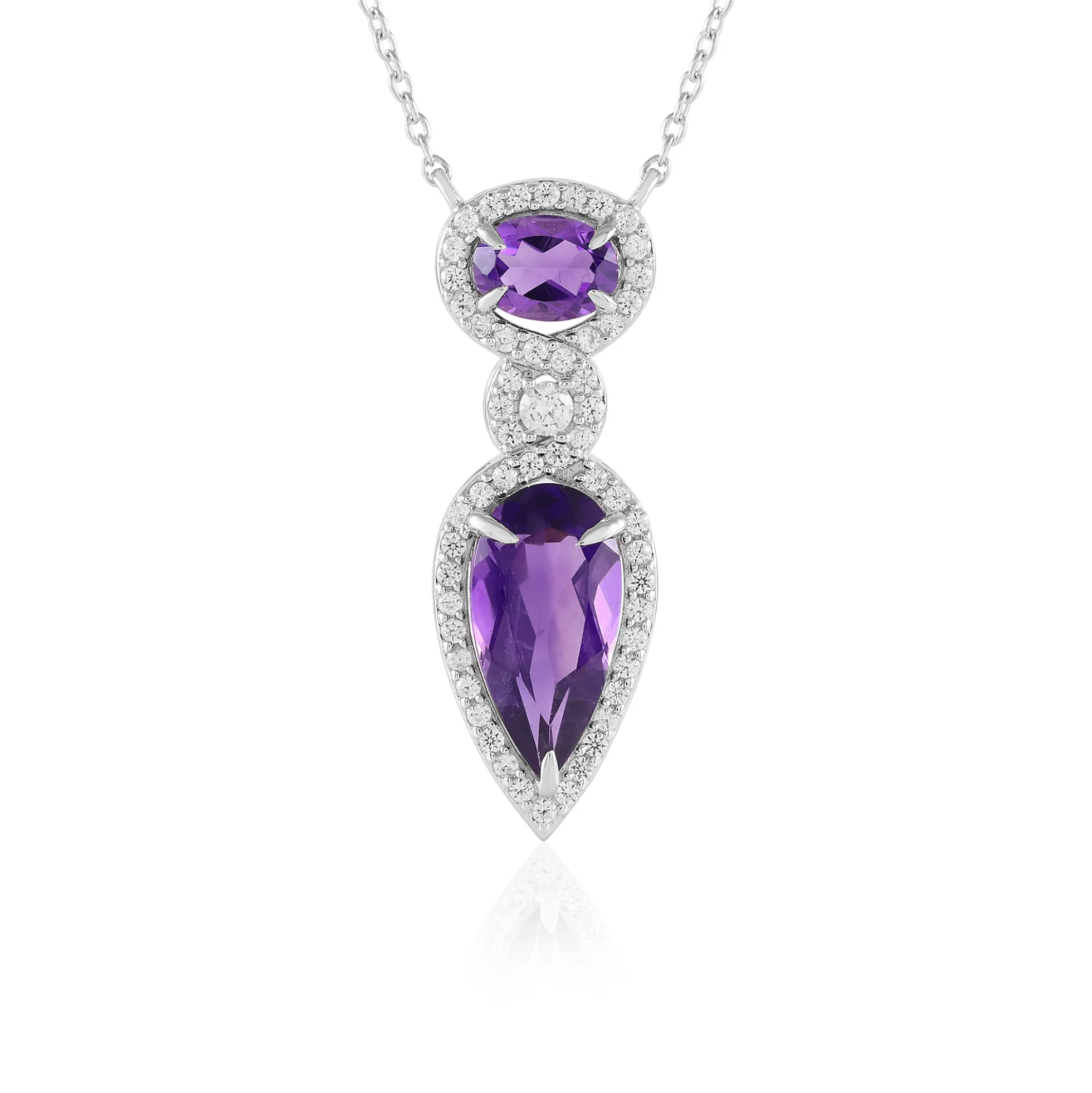 Marokkanischer Amethyst-Silbercollier