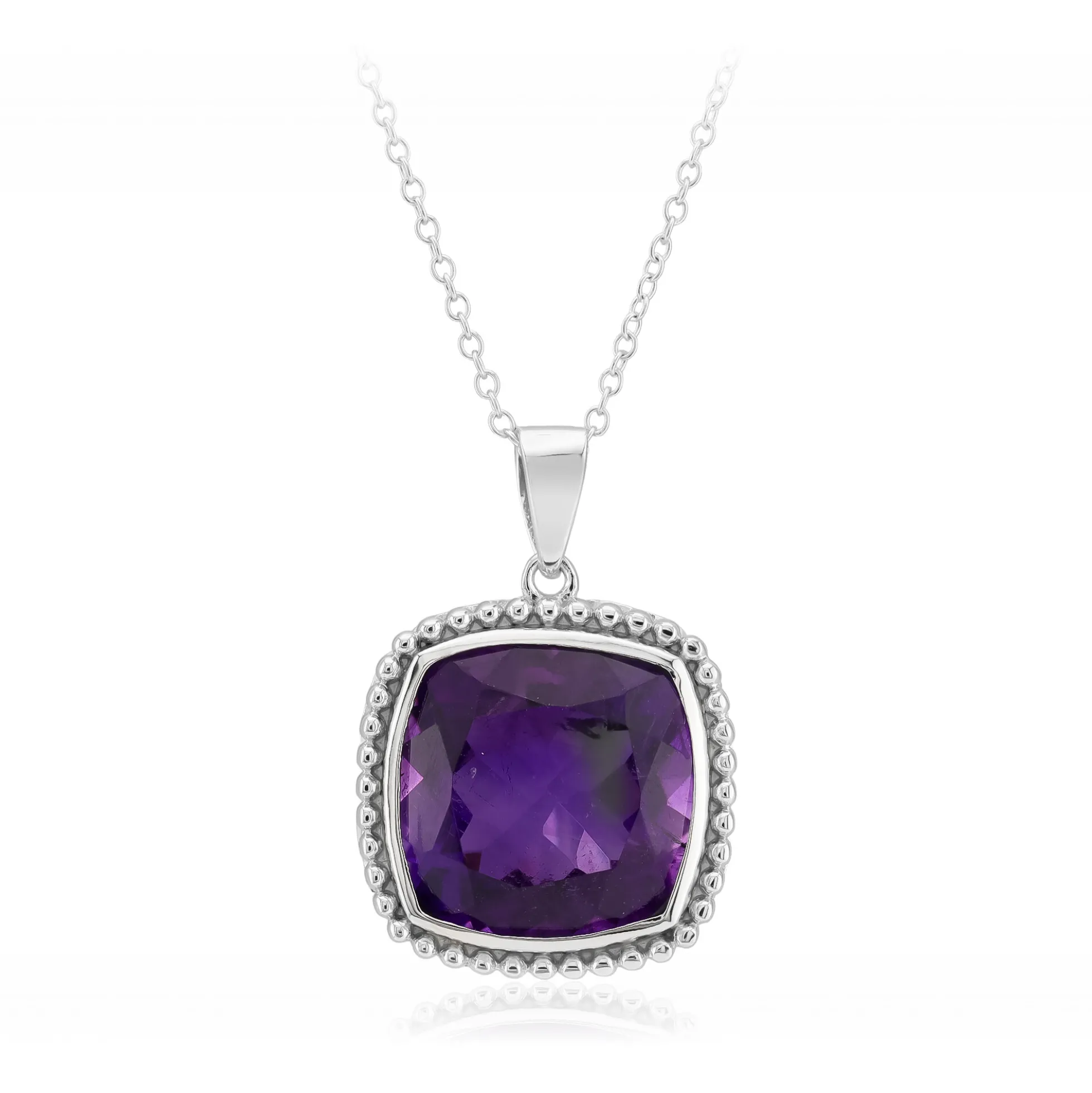 Marokkanischer Amethyst-Silberhalskette