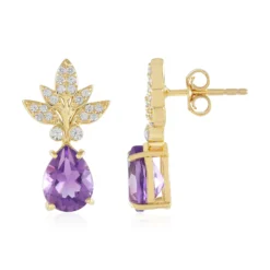 Marokkanischer Amethyst-Silberohrringe