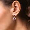 Marokkanischer Amethyst-Silberohrringe