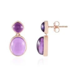 Marokkanischer Amethyst-Silberohrringe