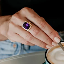Marokkanischer Amethyst-Silberring