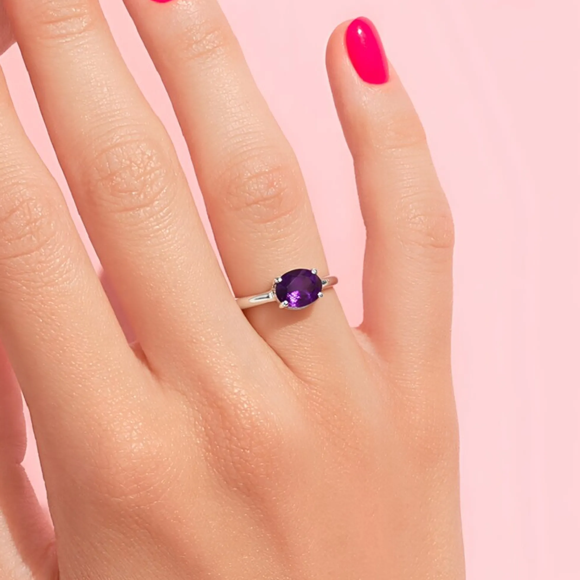 Marokkanischer Amethyst-Silberring