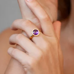 Marokkanischer Amethyst-Silberring