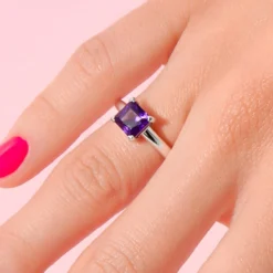 Marokkanischer Amethyst-Silberring