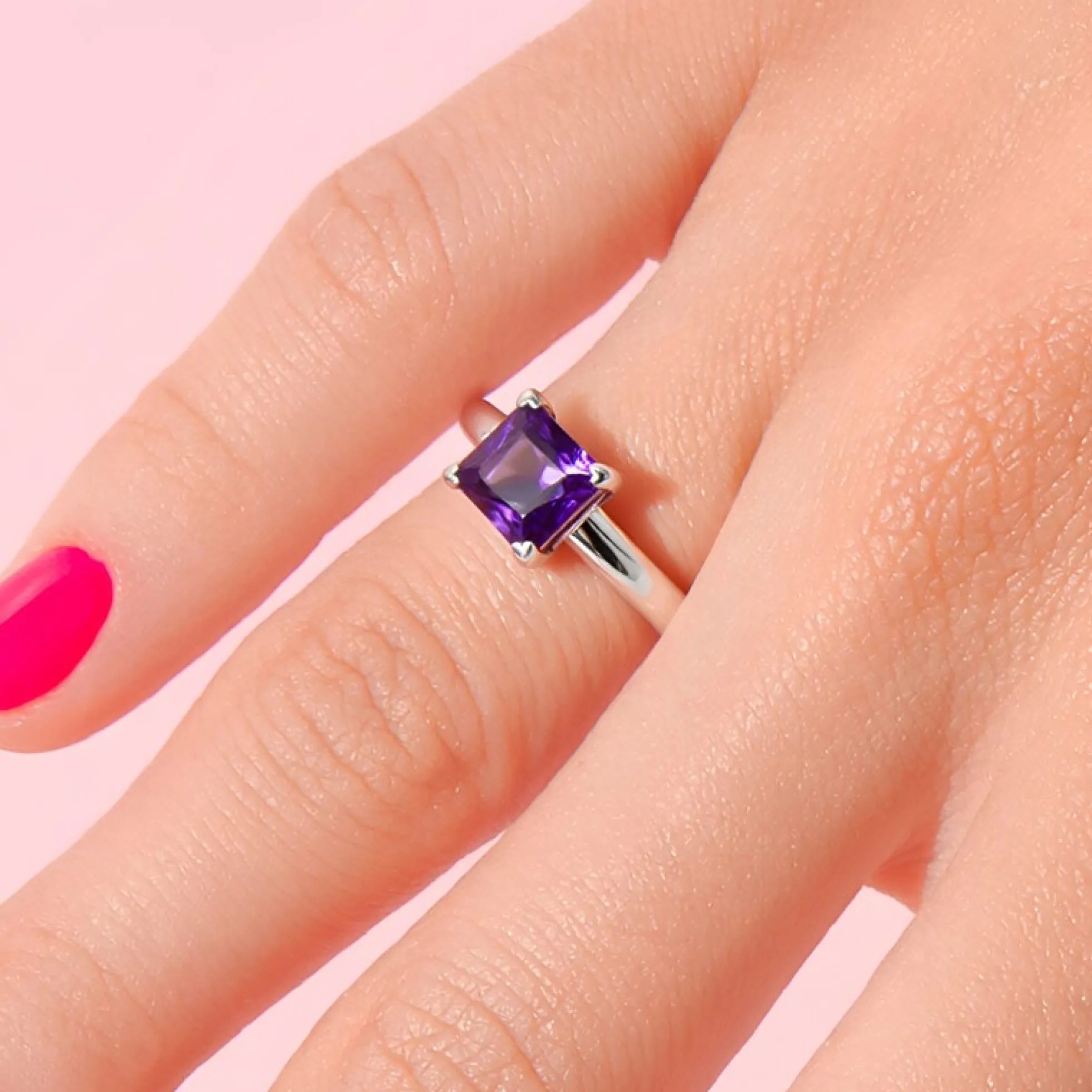 Marokkanischer Amethyst-Silberring