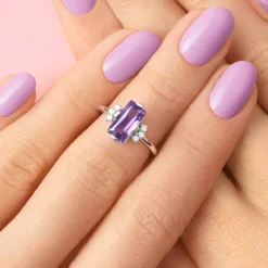 Marokkanischer Amethyst-Silberring