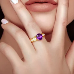 Marokkanischer Amethyst-Silberring