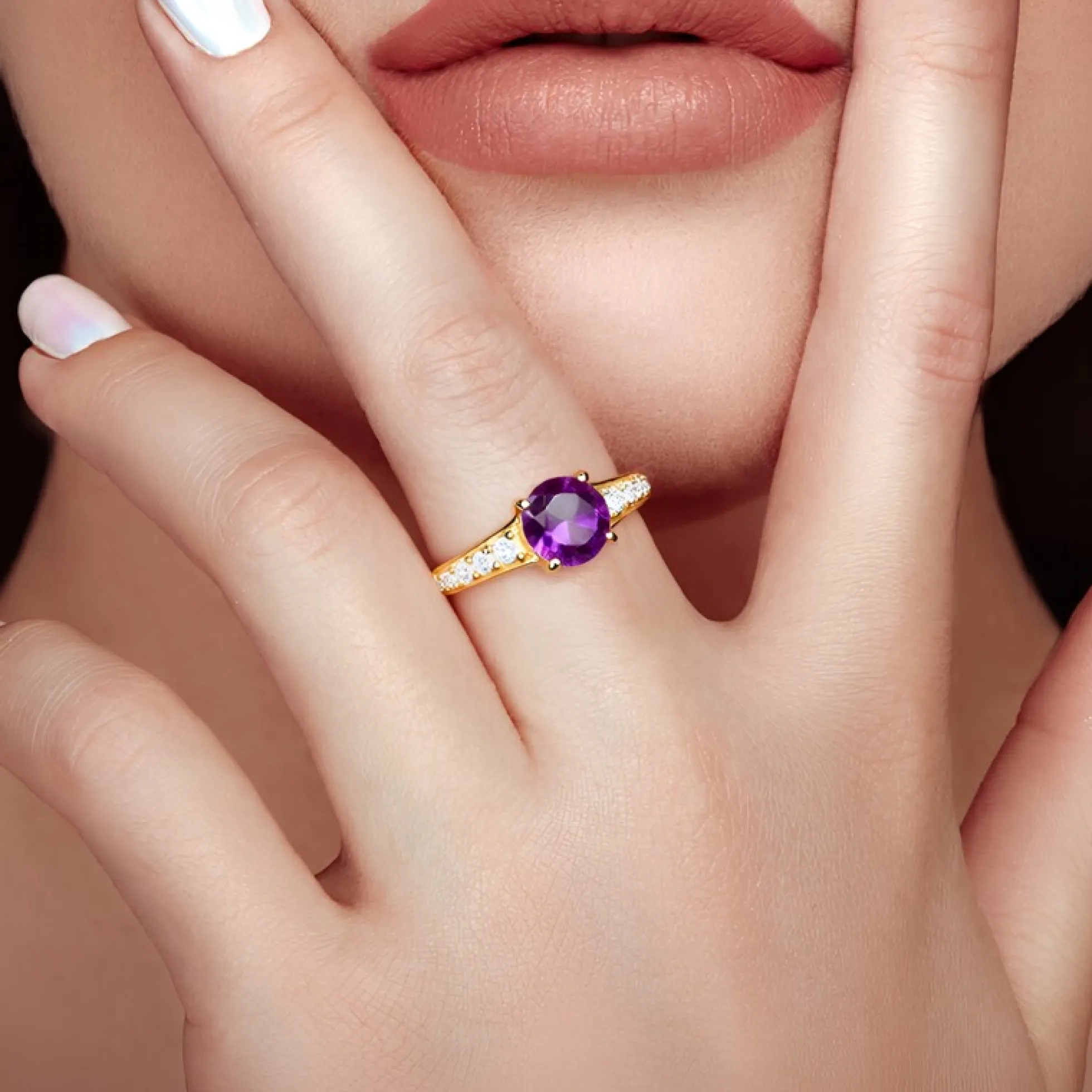Marokkanischer Amethyst-Silberring