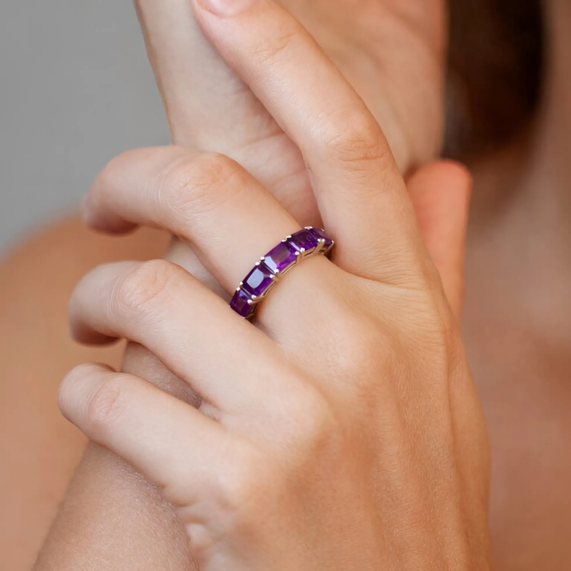 Marokkanischer Amethyst-Silberring