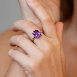 Marokkanischer Amethyst-Silberring