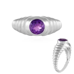Marokkanischer Amethyst-Silberring